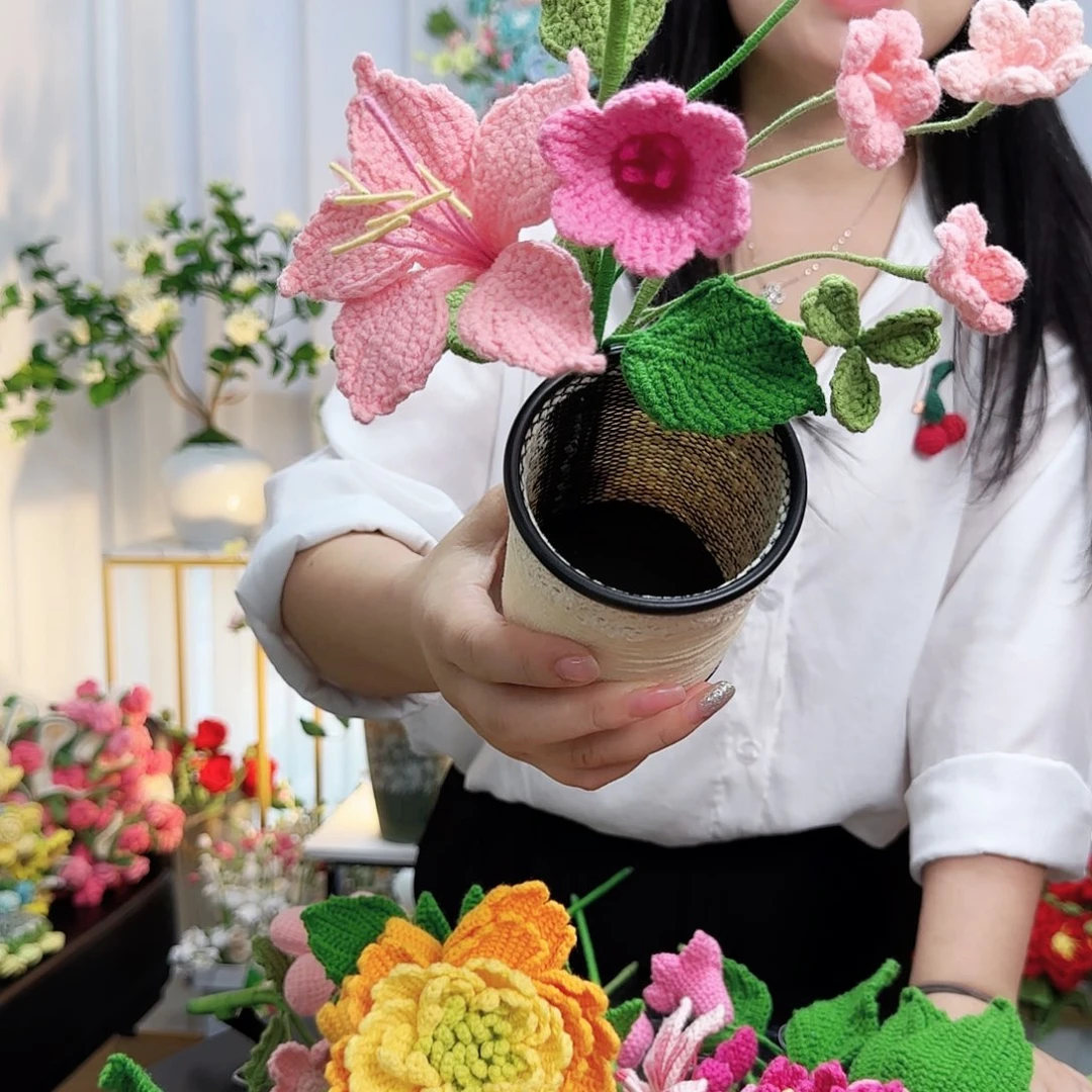 莱赛尔纤维棉仙女花笔筒手工礼物