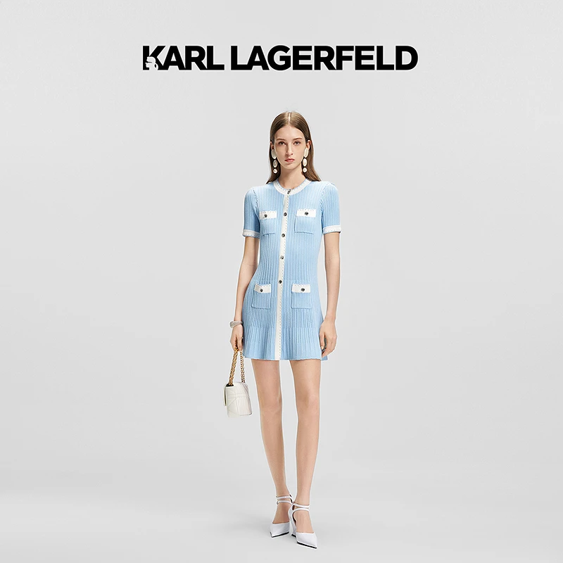 【欧若风】KARL LAGERFELD2025春季针织连衣裙老佛爷M22E1334