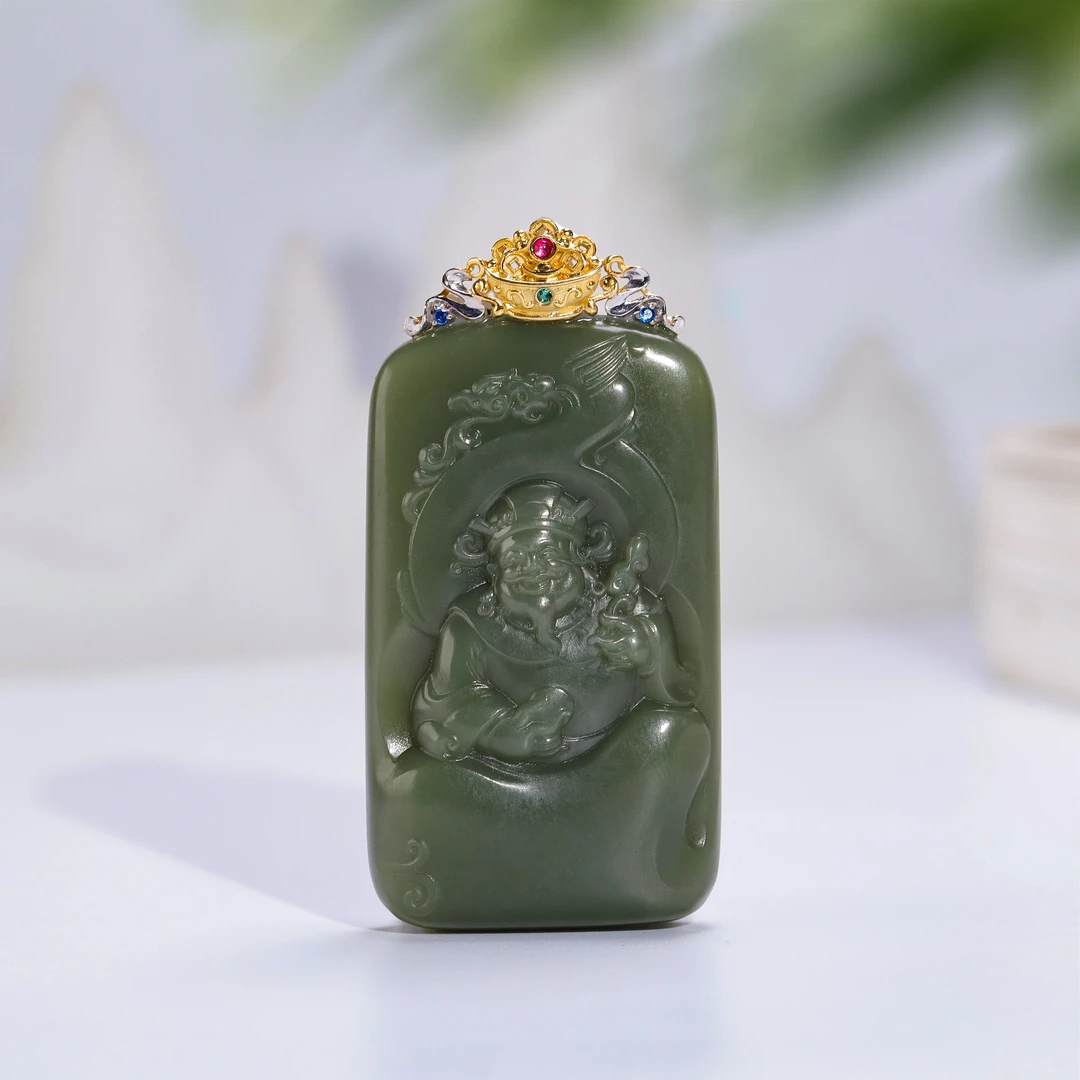 18K金沙枣青财财吊坠