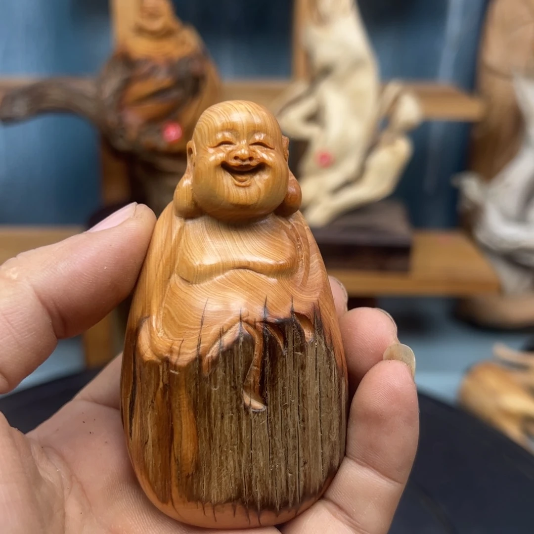 木开**哥崖柏木摆件手把件