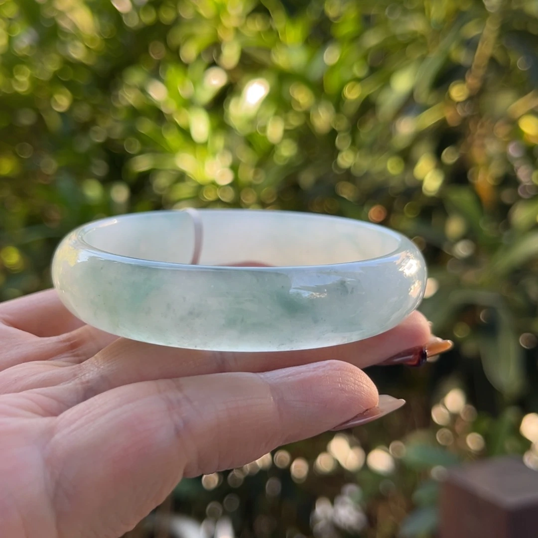 翡翠未镶嵌手镯60+正圈