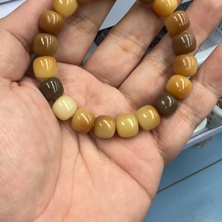 白玉菩提手串黄色345