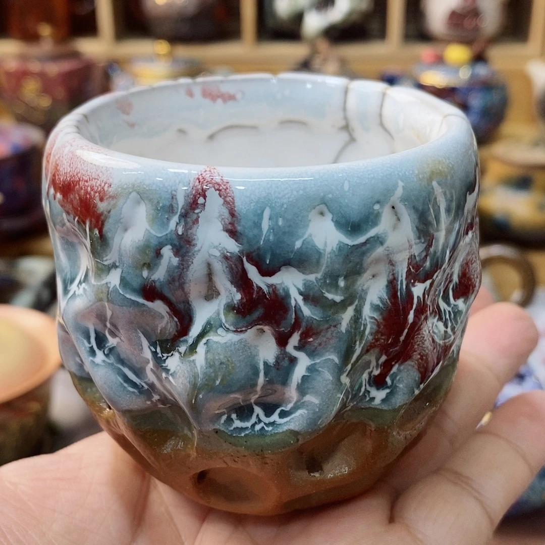 粗陶志野柴烧茶器