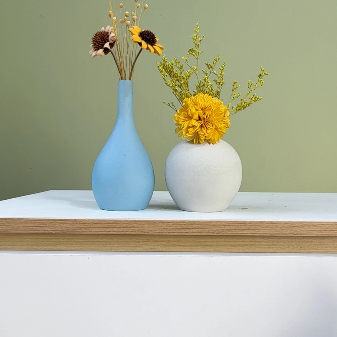 陶瓷花瓶陶瓷花瓶带花高度20-30厘米左右