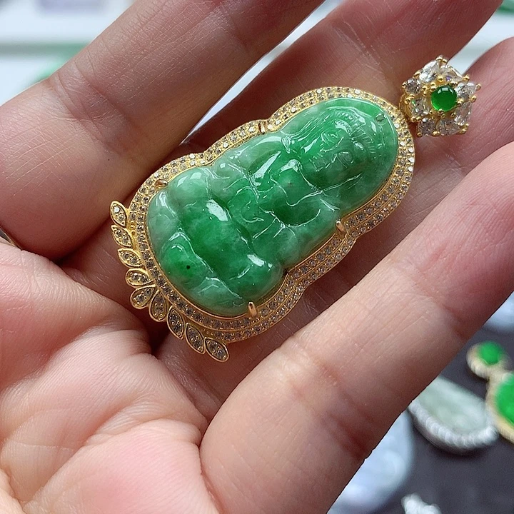 颈饰银S925镶嵌翡翠翡翠