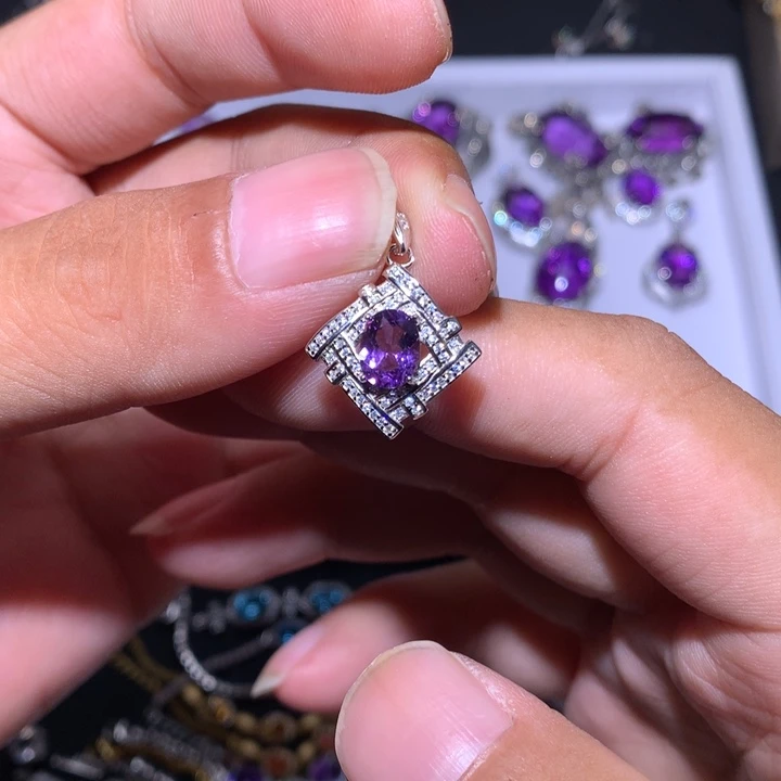 欧泊合金戒指吊坠