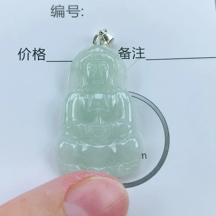 颈饰银S925镶嵌翡翠