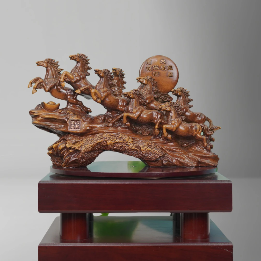 八骏雄风新长36cm高21cm（JLH)公司开业办公室商务礼品 高端桌面摆