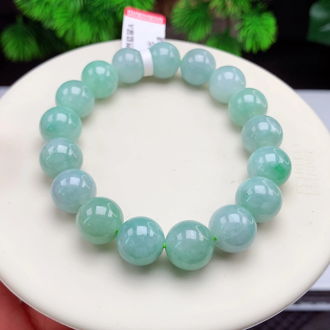 翡翠未镶嵌手链12圈