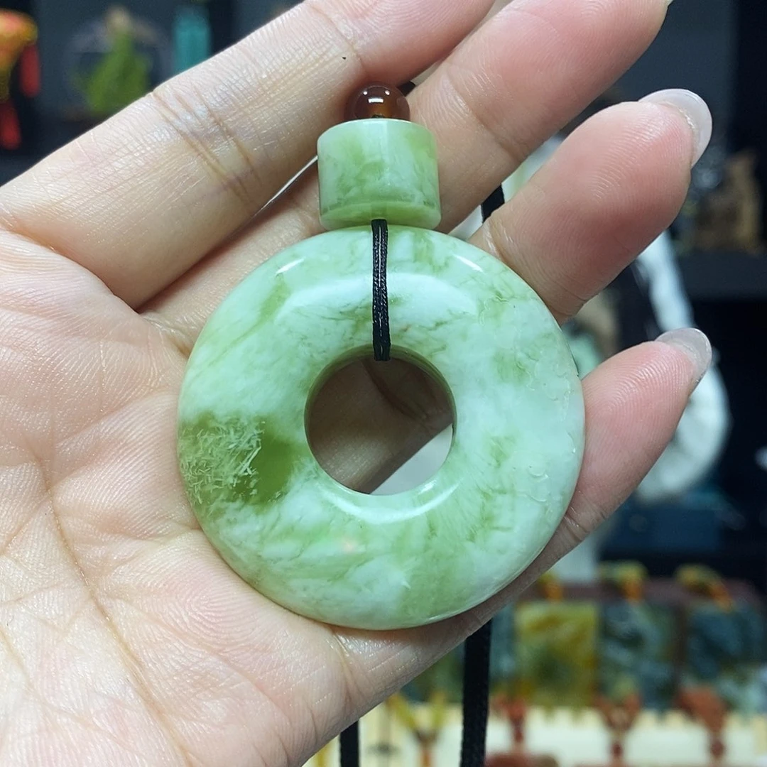 未镶嵌岫玉挂件吊坠项链