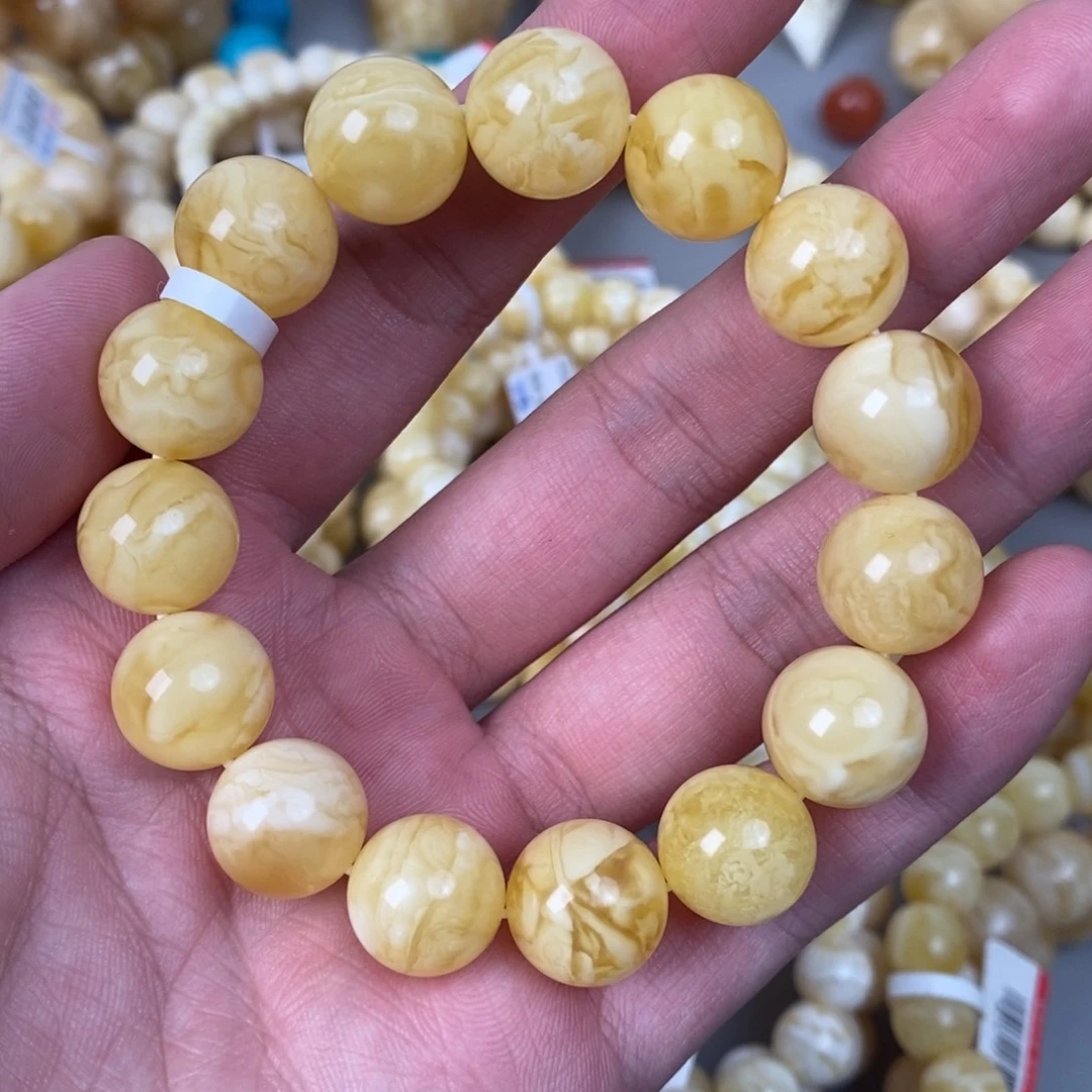 琥珀未镶嵌珠宝奇石14mm➕