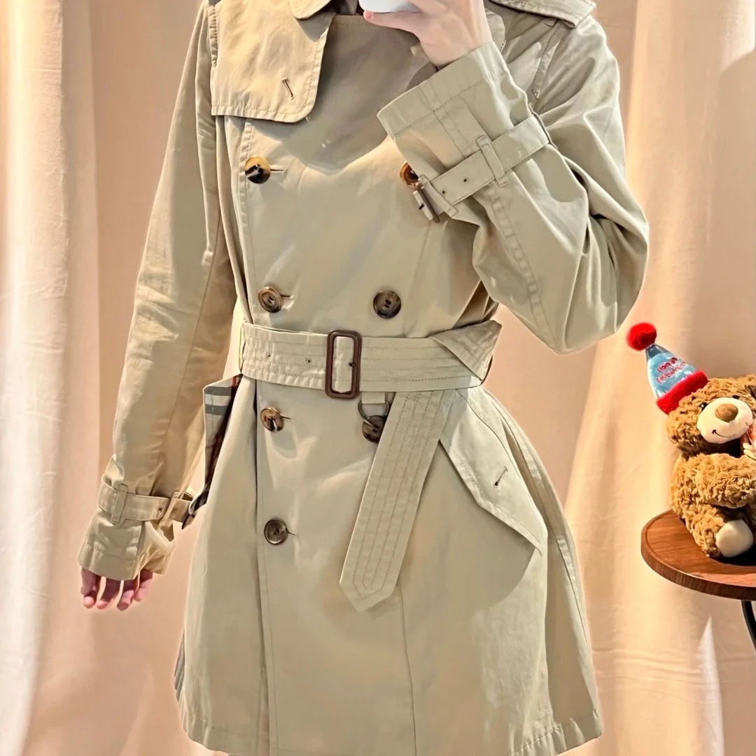 99新/Burberry/博柏利/38码/双排扣中长款风衣外套/010296