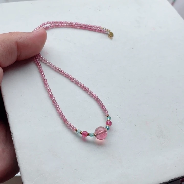 颈饰18K金镶嵌碧玺碧玺手链