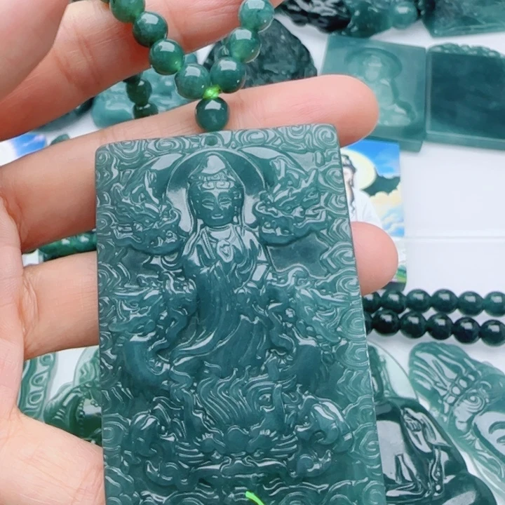 翡翠未镶嵌颈饰多样性发货天然A货翡翠