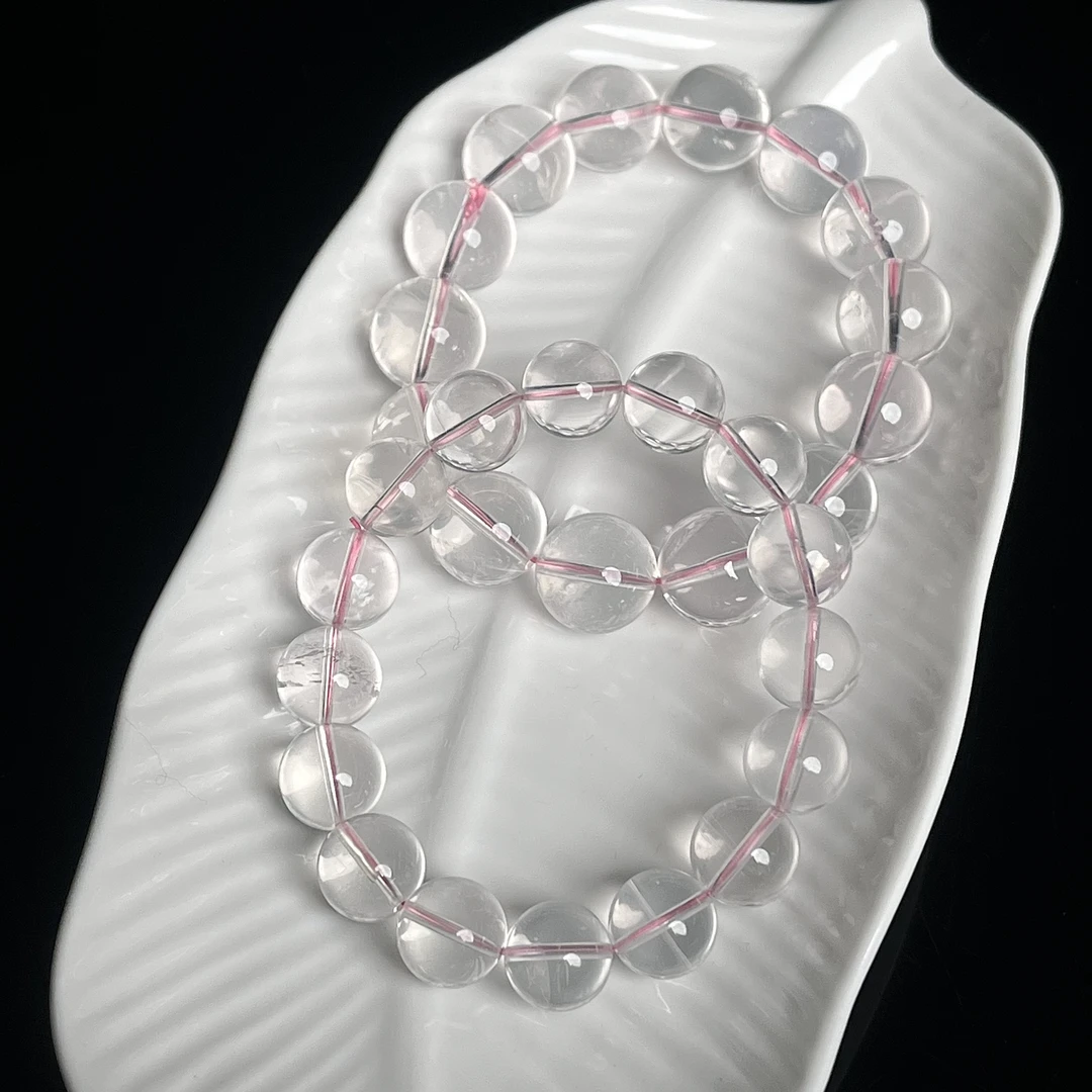 六芒星光粉粉晶手串A4001多样性发其一