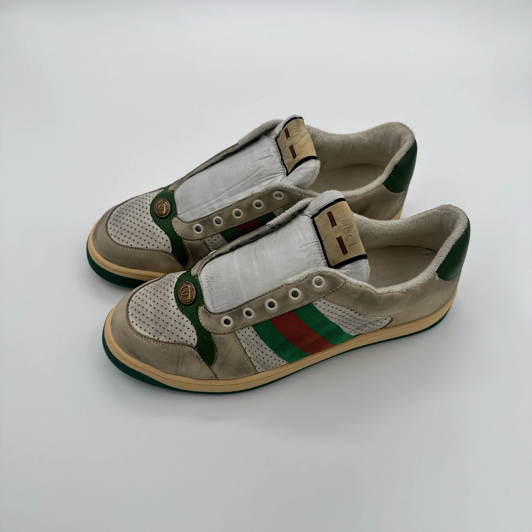 未使用 GUCCI/古驰 15617403经典绿色做旧脏脏鞋44码