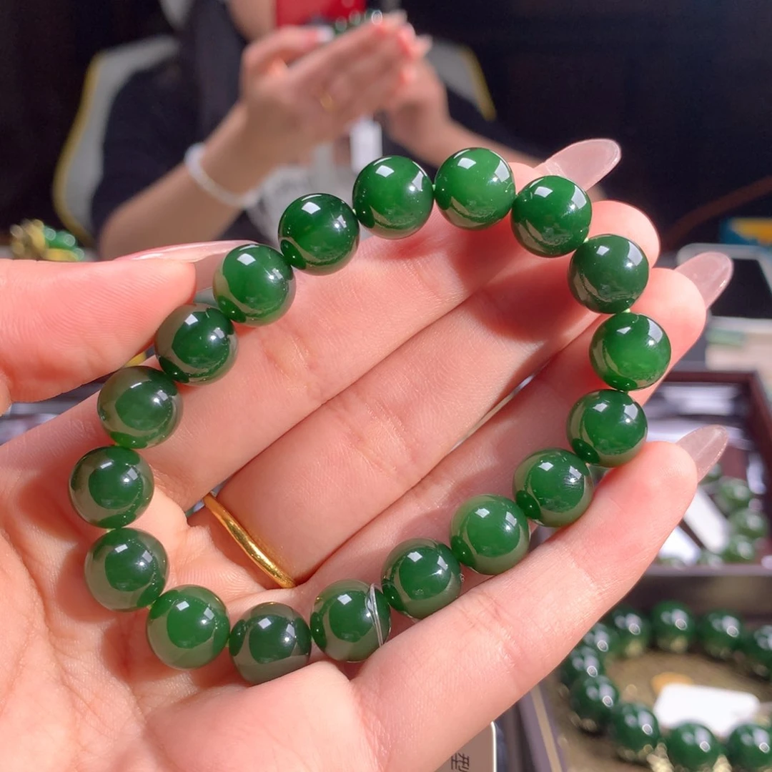 手链未镶嵌和田玉（碧玉）