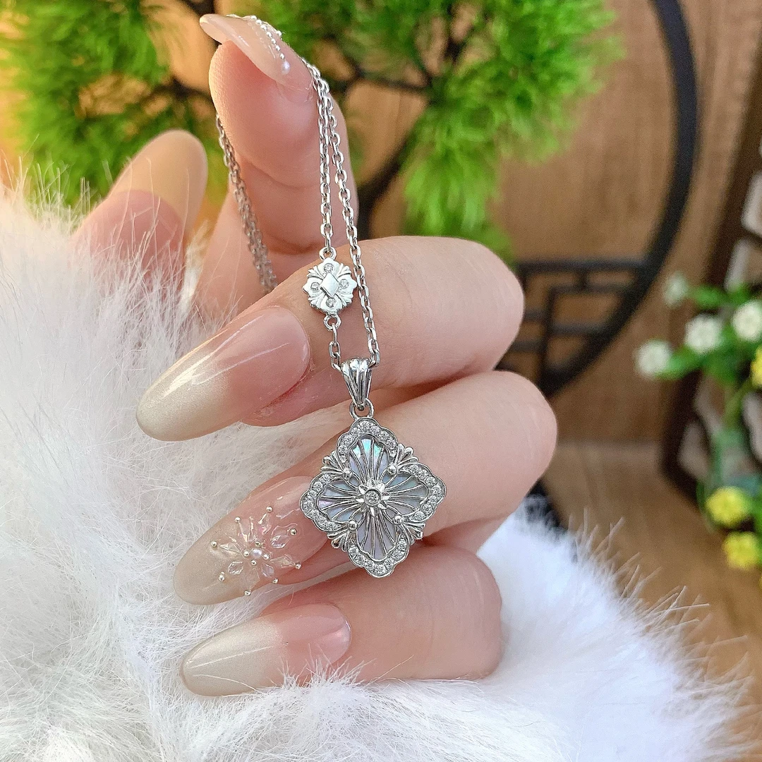 铂金项链pt950铂金吊坠莫桑钻铂金套链铂金首饰深圳水贝饰品女款