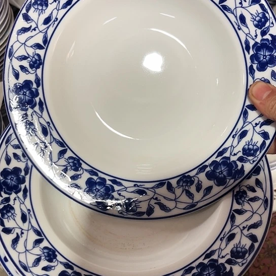 盘8寸深盘两个陶瓷陶瓷