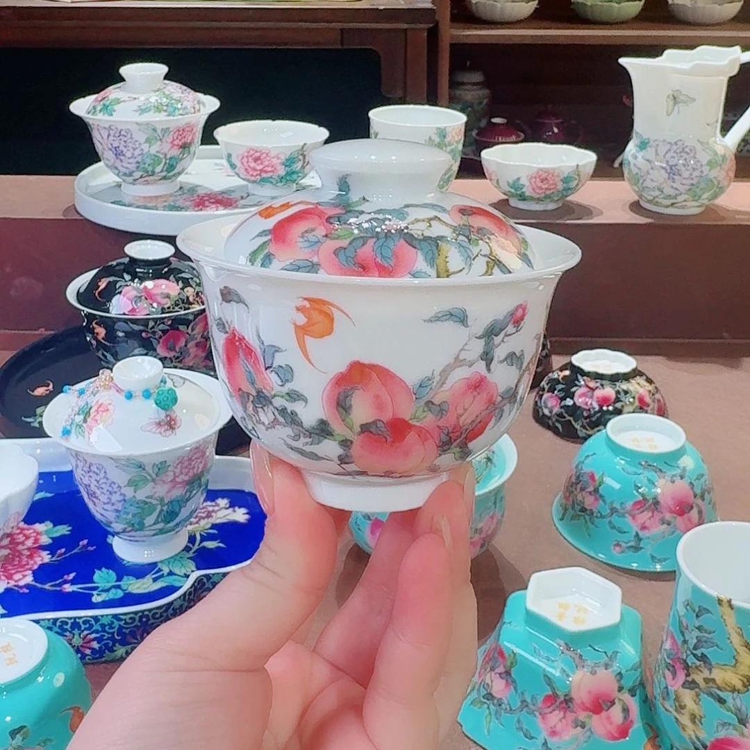 珐琅彩主人杯茶具套装