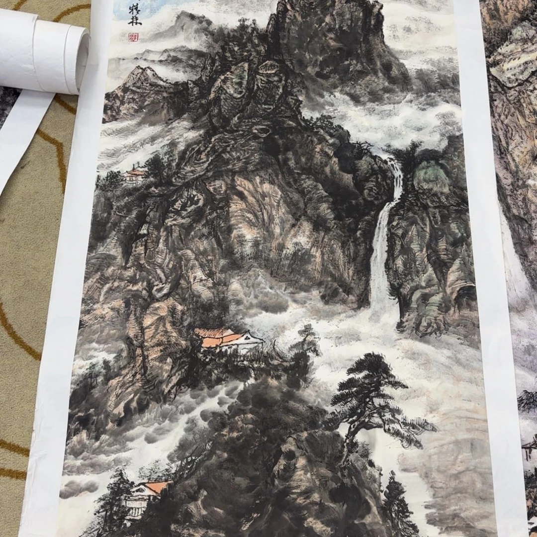 信***国画李精林四尺哦欣主播