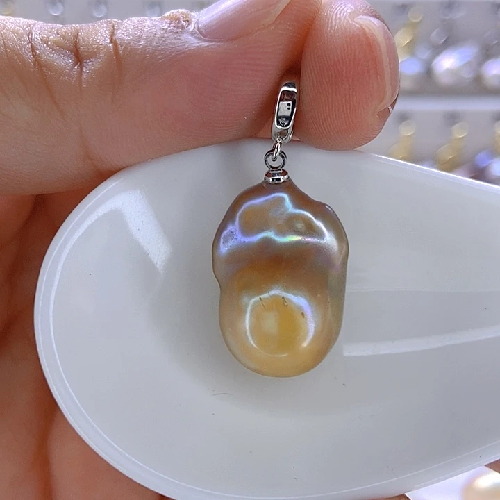 银S925镶嵌淡水珍珠颈饰53