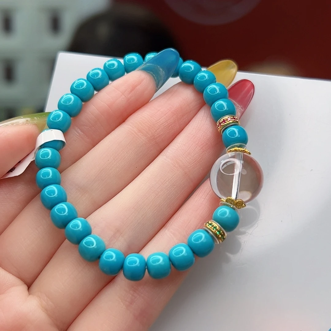 绿松石18K金镶嵌珠宝奇石