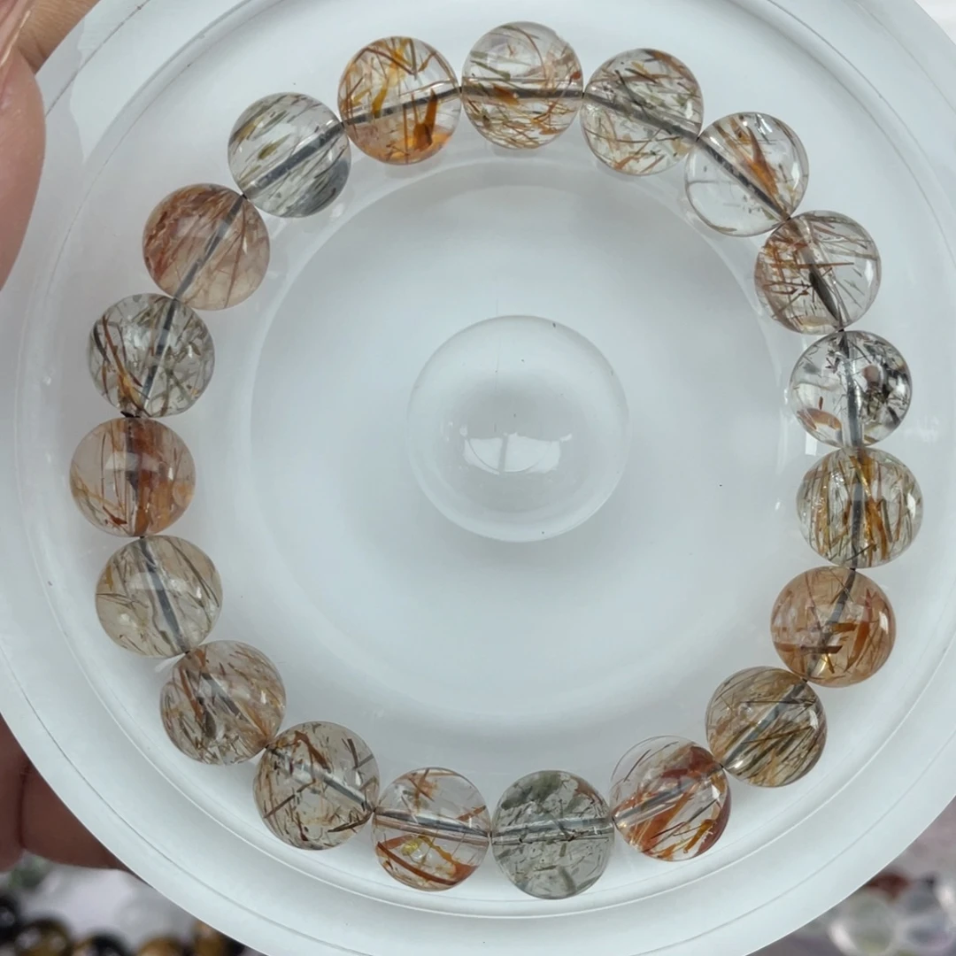 水晶手串未镶嵌032透体超七水晶10m+