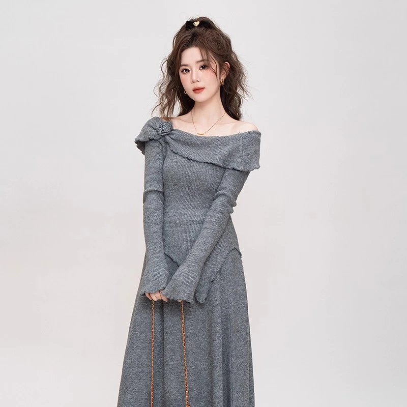 法式休闲风淑女时尚套装秋季时尚礼服长袖轻奢收腰