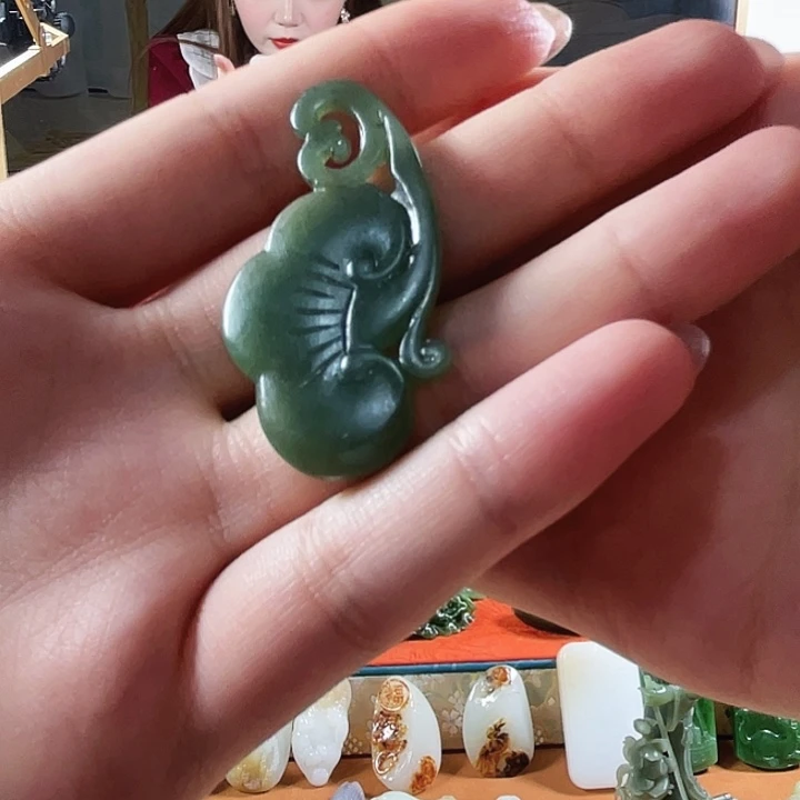 和田玉（碧玉）未镶嵌吊坠(赠链)