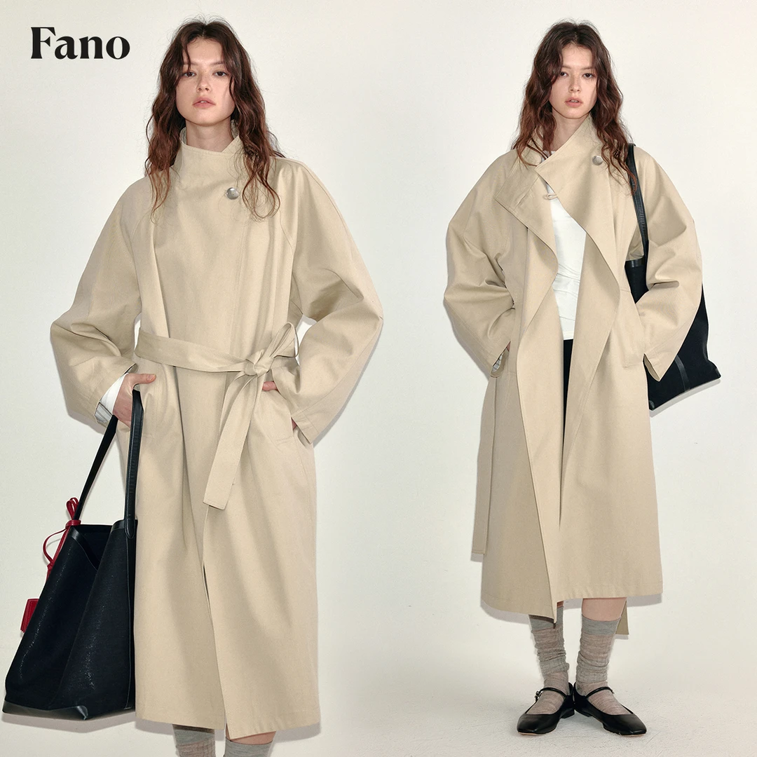 2.18上新 时髦高阶玩家 简约慵懒感插肩袖廓形风衣FC25W102
