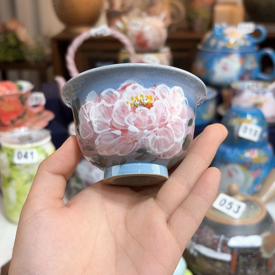 景德镇手绘高温釉下彩陶瓷茶具