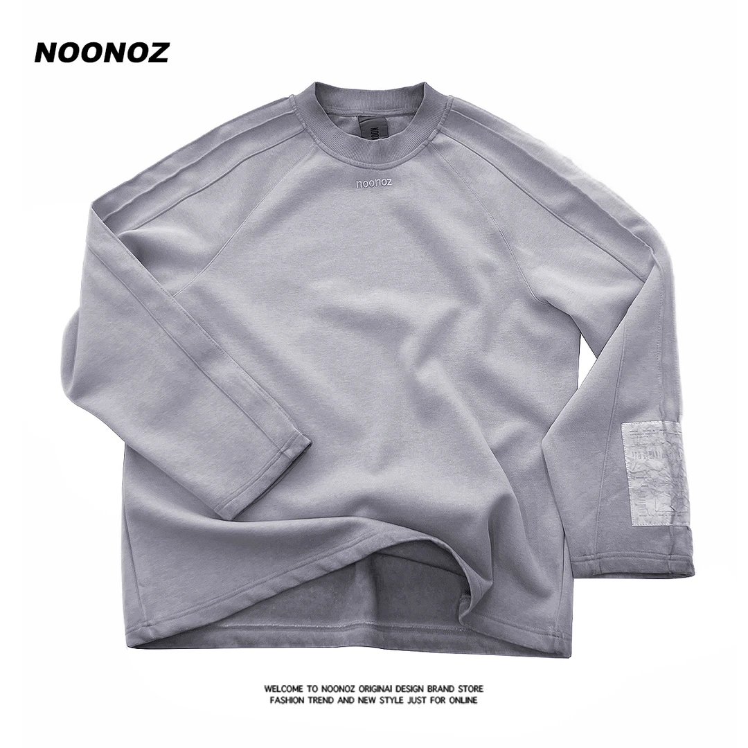 NOONOZ美式原创设计感卫衣男女春季水洗新款宽松潮牌套头长袖上衣