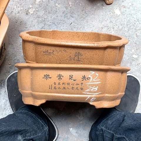 紫砂花盆手工制作