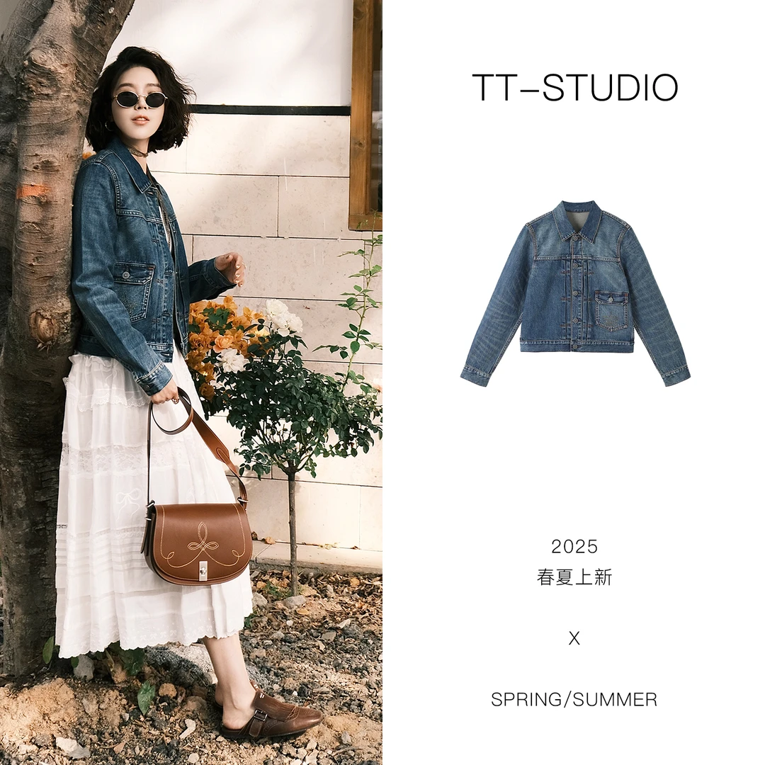 TT【中古牛仔】日本进口冈山欧若风新款水洗牛仔夹克外套TT-MS81259