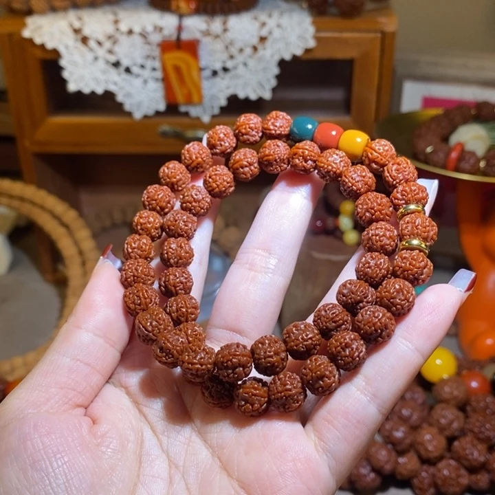 手串金刚菩提105玉华树王双圈手持红绿灯