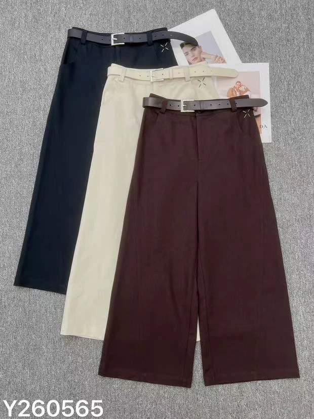 260565 气质阔腿裤女装长裤青春活力百搭显瘦时尚宽松休闲裤