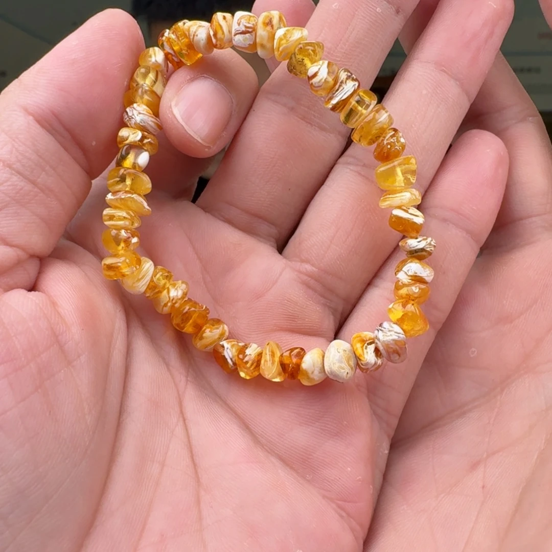 琥珀未镶嵌手链蜜蜡手串