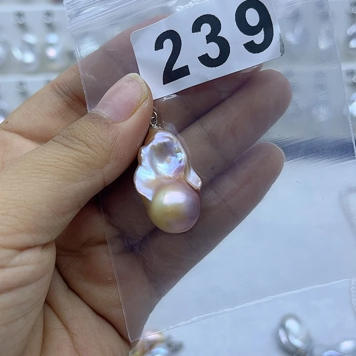 淡水珍珠银S925镶嵌颈饰