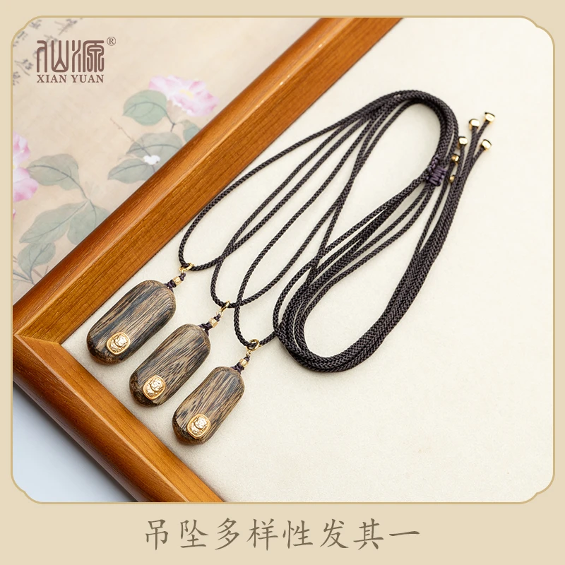沉香莺歌绿奇楠沉香度母吊坠项链s925（多样性发货）