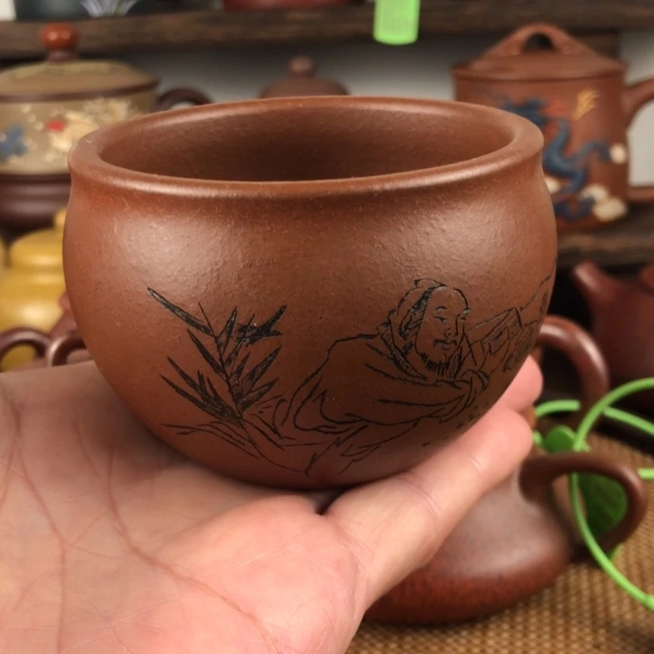 紫砂茶杯主人怀紫矿