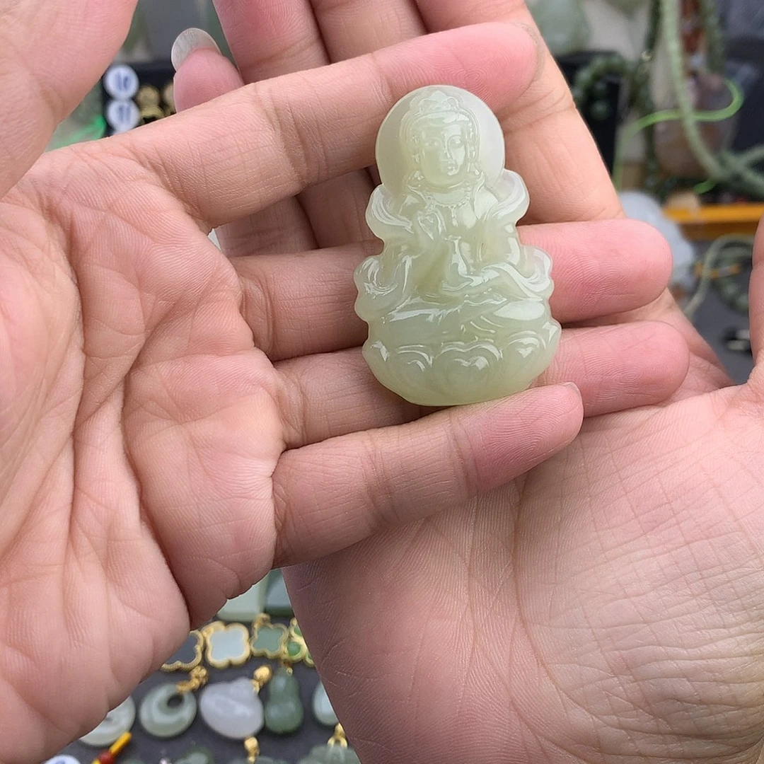 和田玉未镶嵌吊坠(不含链)