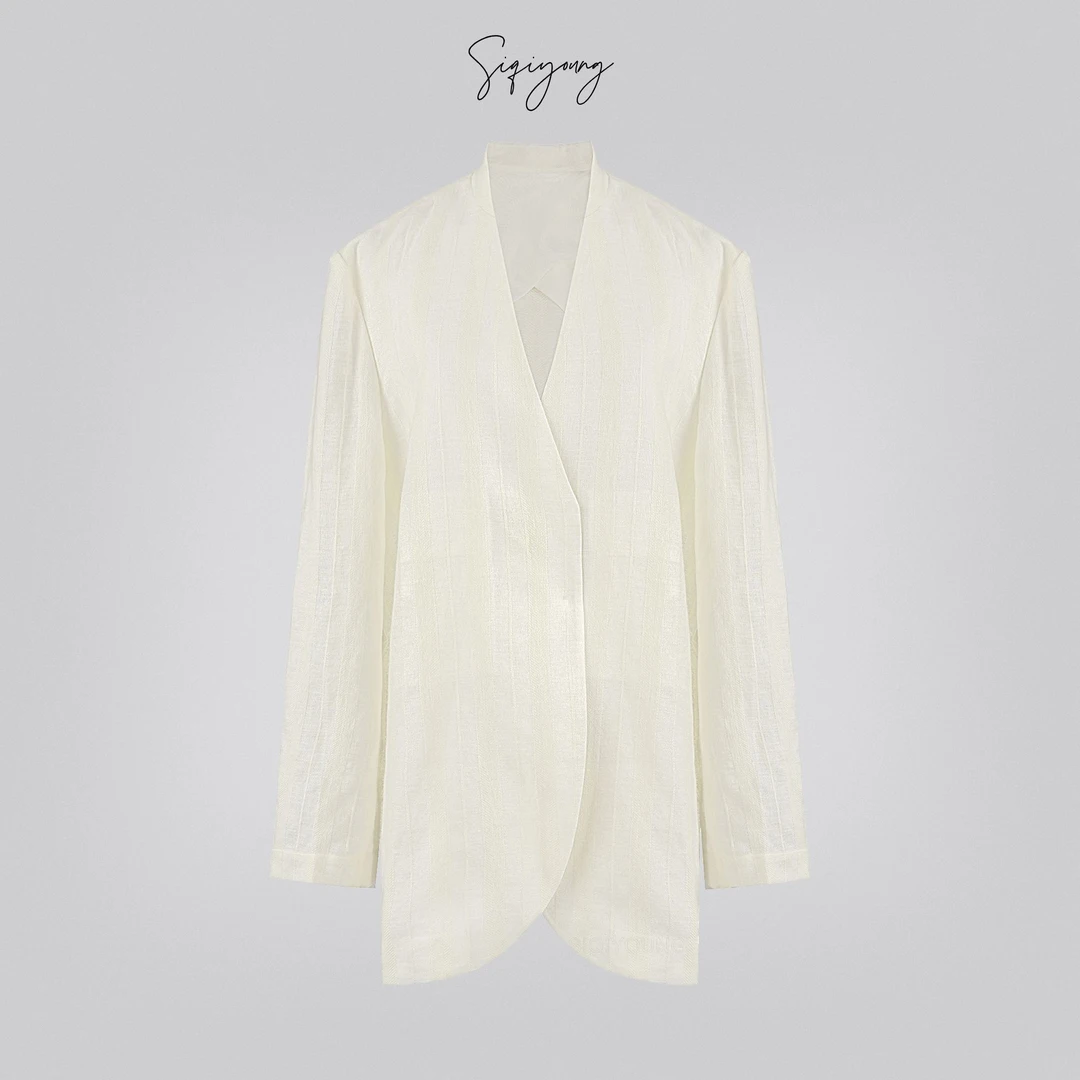SIQIYOUNG 旺多姆-休闲亚麻外套
