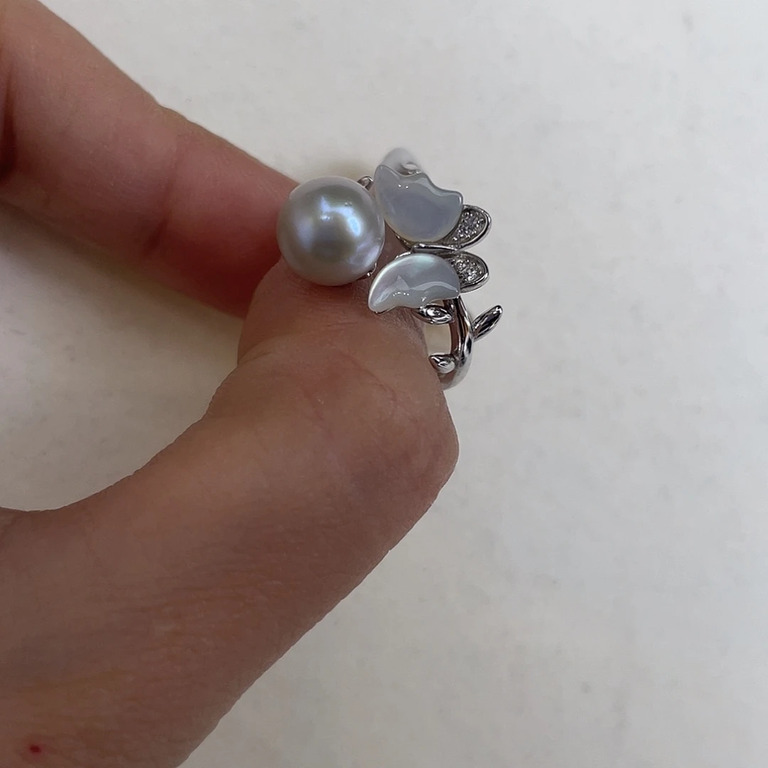 海水珍珠手链银S925镶嵌