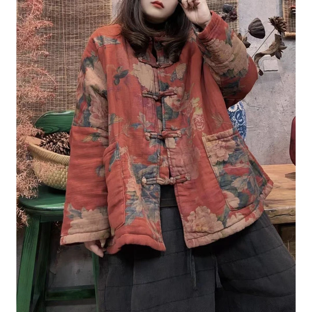 8618秋冬新款时尚气质显瘦遮肉洋气休闲女加厚宽松韩版小棉袄外套