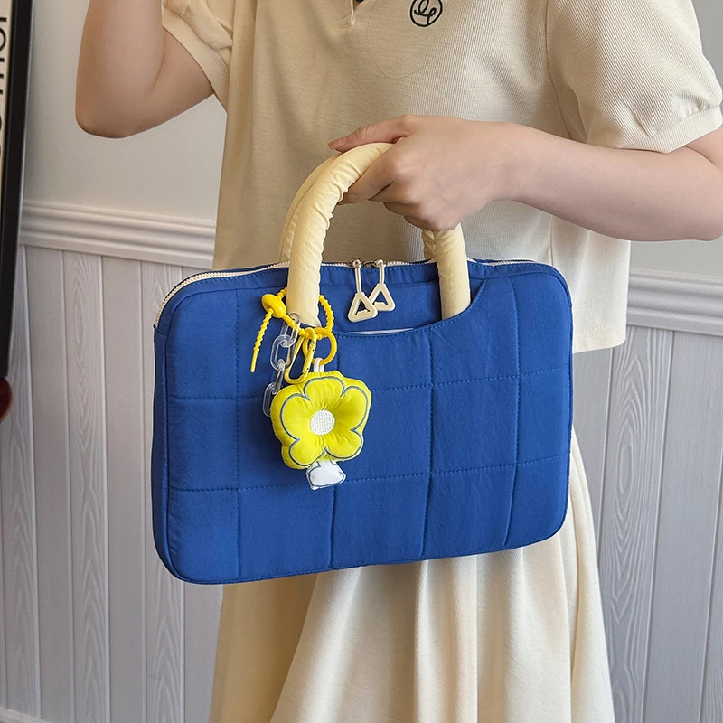 新款可爱风笔记本电脑包手提防震包高颜值休闲大容量女托特上课包