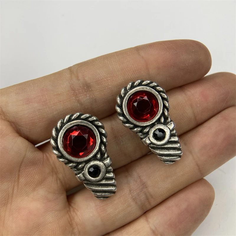 合金耳饰 深邃银色耳环2-19【2070116-003】