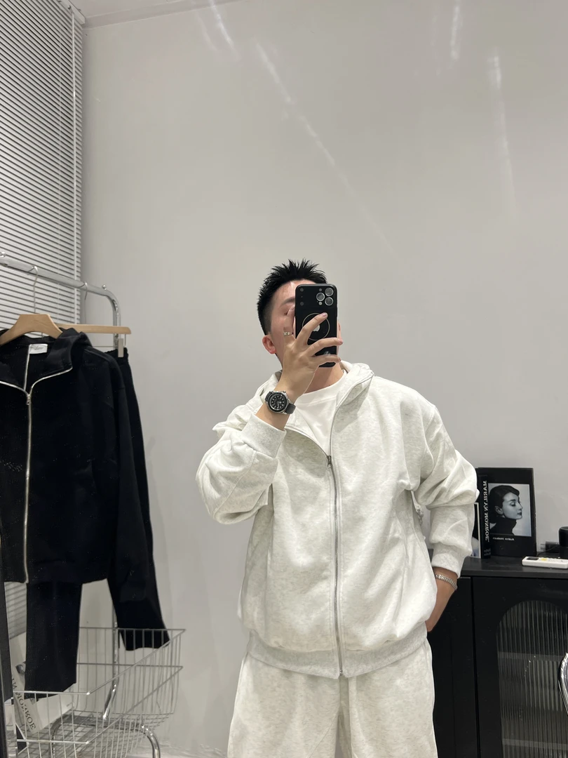 春秋新款原创卫衣裤秋季重磅运动简约舒适百搭纯色套装