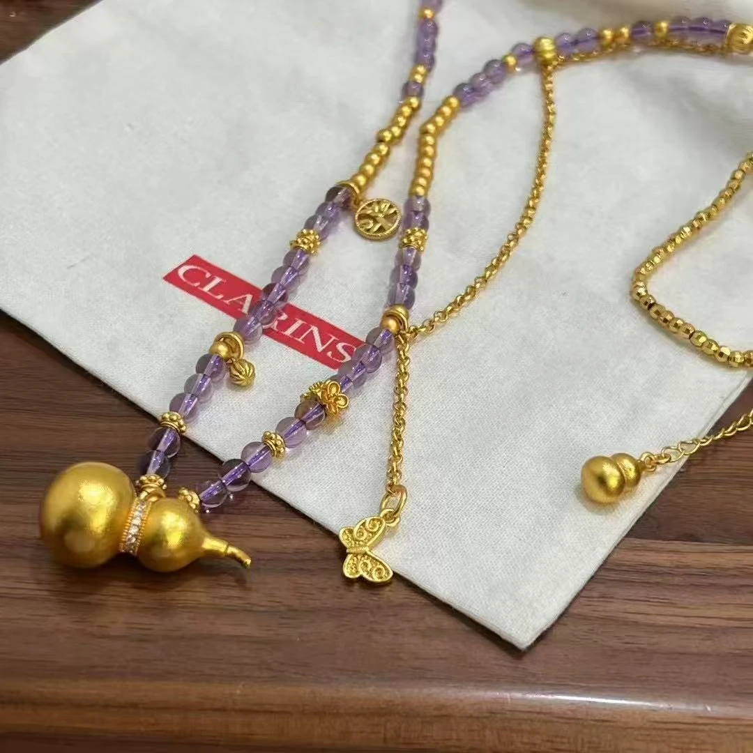 铜合金项链 SQ思岐新中式-紫水葫芦项链5950