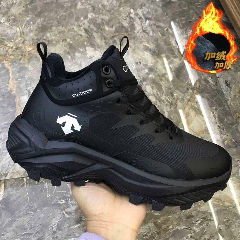 【单棉同款】高帮大棉橡胶底 超纤男鞋系带 保暖韩版休闲棉鞋运动